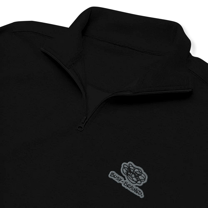 BUSY-BRAINED (smoke design) embroidered quarter zip product image (1)