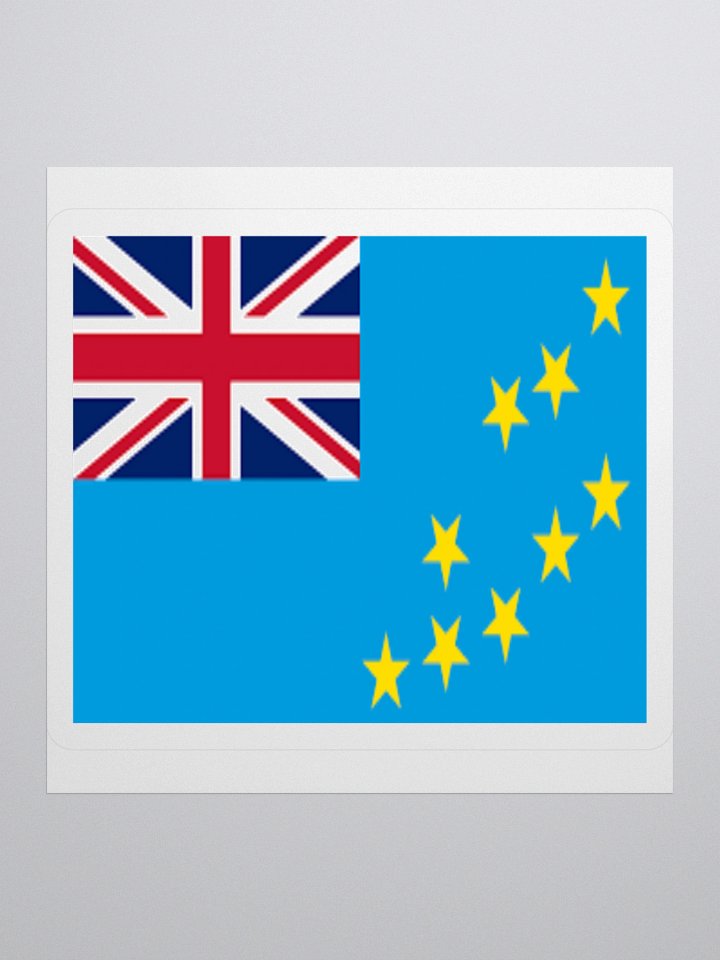 Tuvalu Flag Sticker | Nine Stars Union Jack Design | Durable Vinyl | 3 Sizes product image (2)