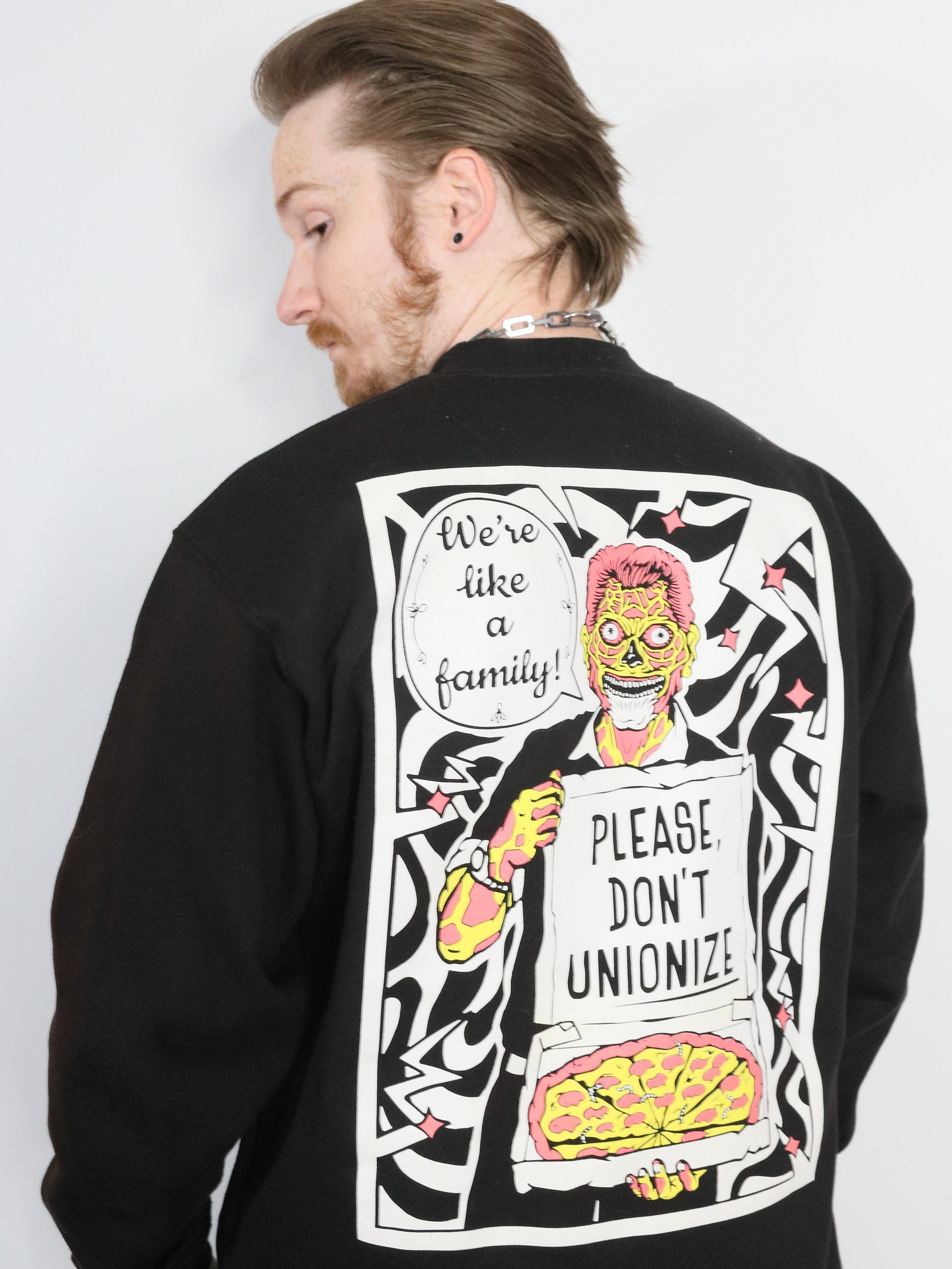 Corporate Pizza Crewneck (Black) product image (2)
