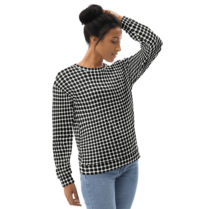 Abstract Black and White Chain Unisex Sweatshirt product image (2)