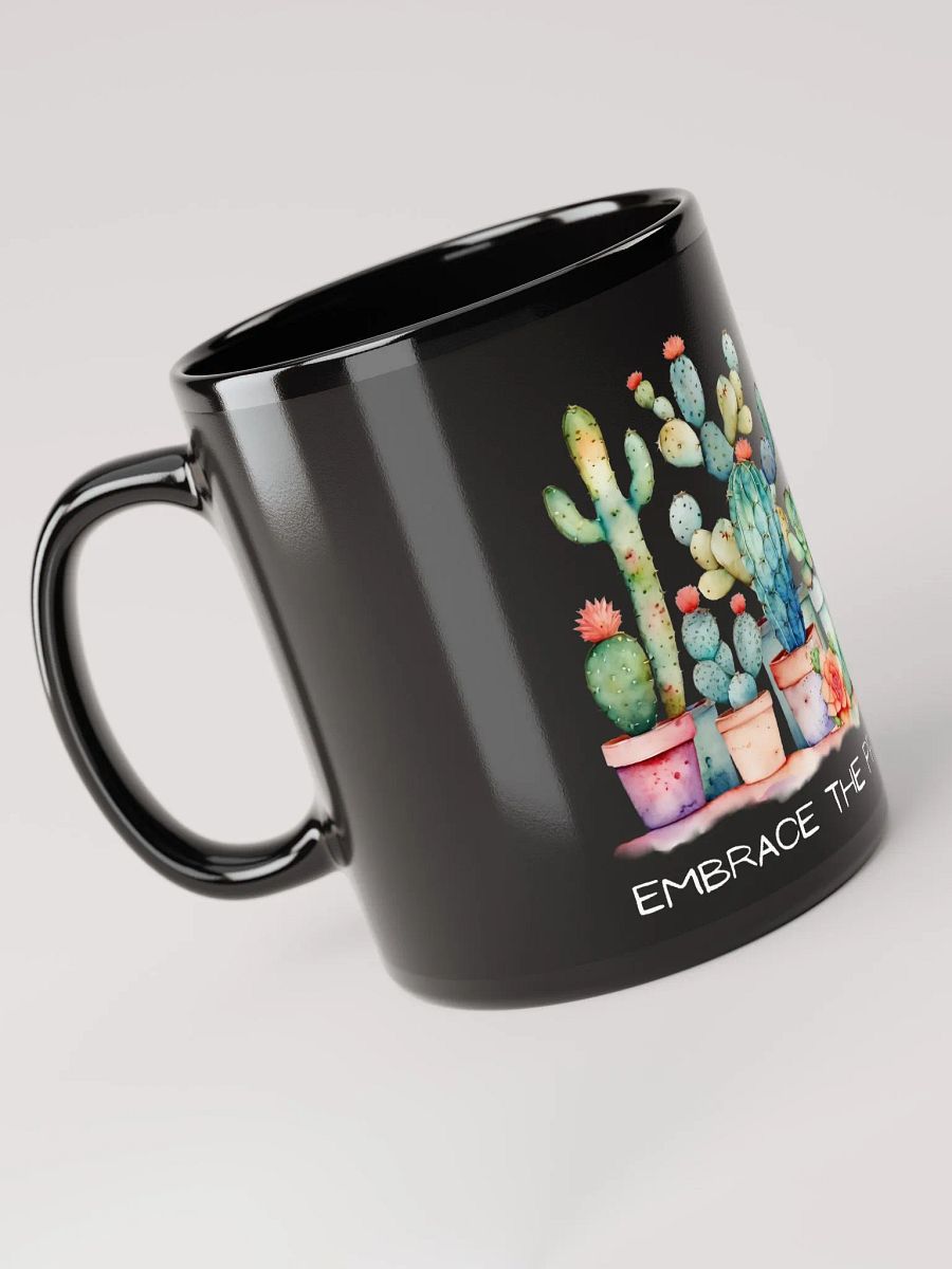 Embrace The Prickly Moments Black Glossy Mug product image (4)