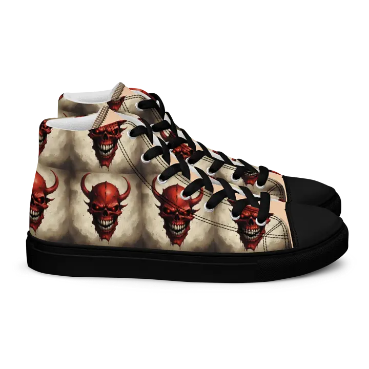 Demon Skull Grid Men's High Tops product image (2)