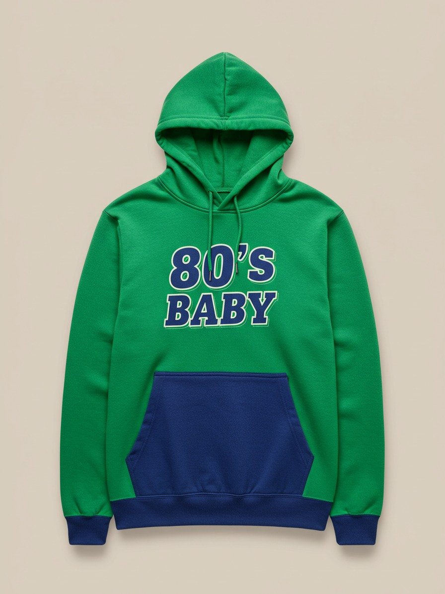 80s Baby BLUE/GR HOODIE product image (1)