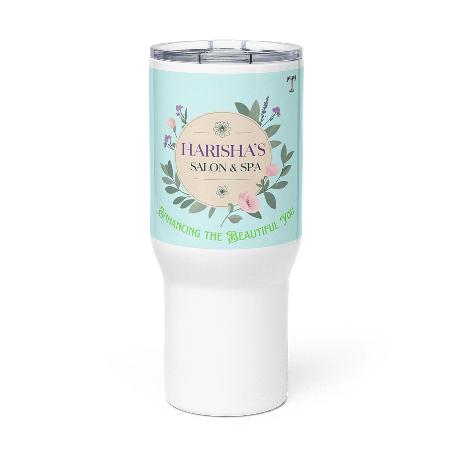 Customized Salon & Spa Floral Logo Travel Mug product image (3)