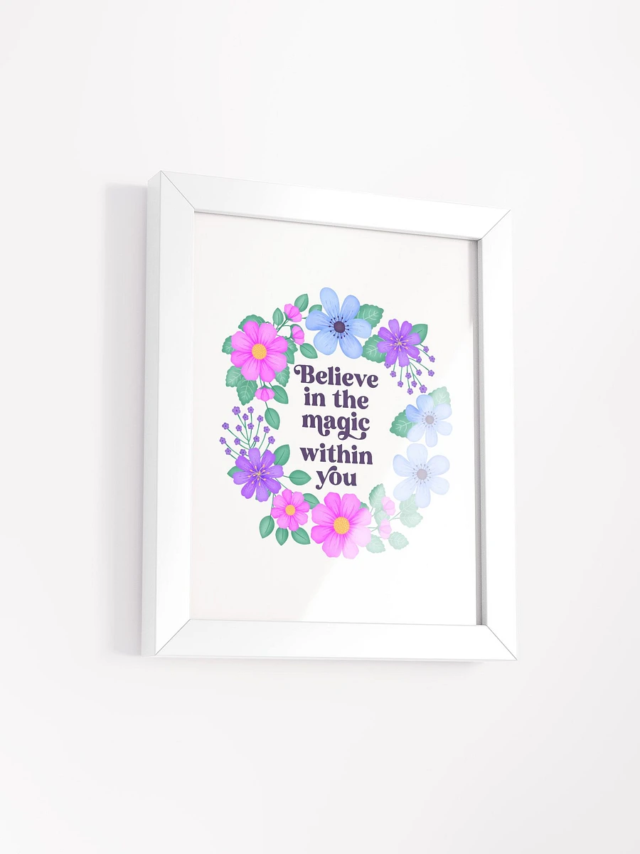 Believe in the magic within you - Motivational Wall Art White product image (2)
