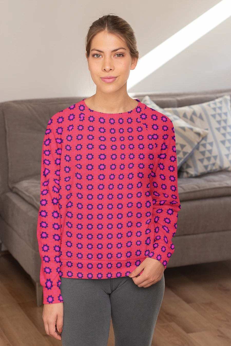 Abstract Red Unisex All Over Print Sweatshirt product image (1)