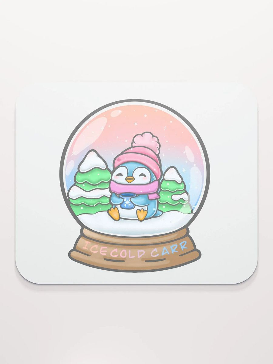 Ice Cold Snow Penguin Globe Mouse Pad product image (4)