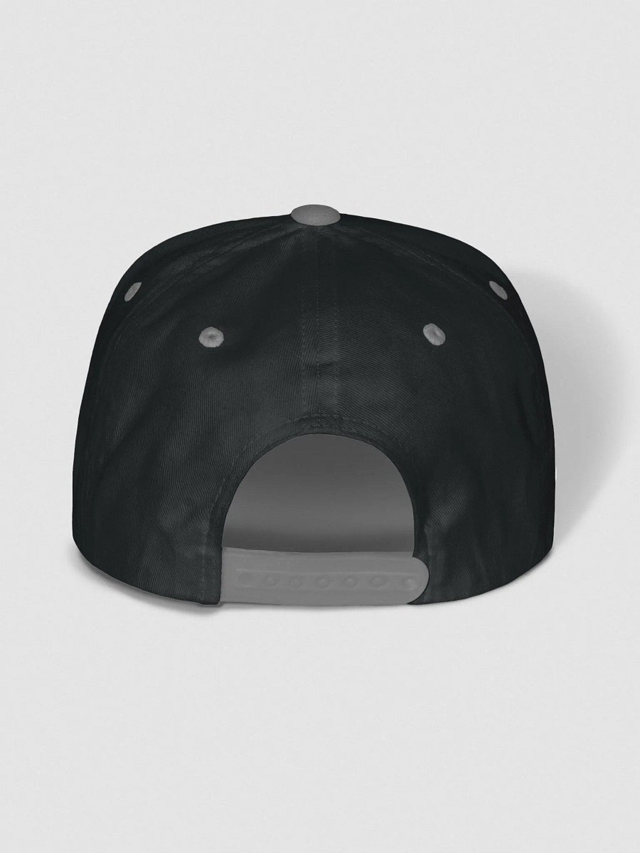 Flat Snapback Cap - Embroidered - White HApex Gear Black Logo product image (4)