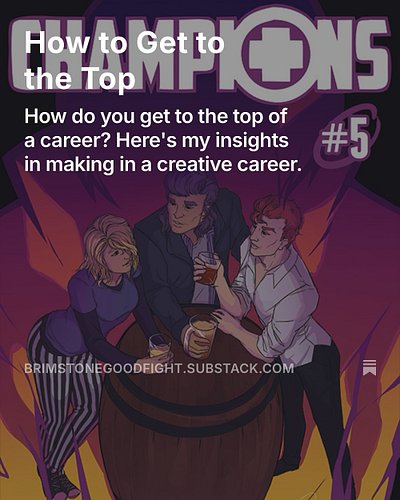 The latest Fighting the Good Fight is about getting to the top of the career mountain.

#brimstonestudios #illustration #char...
