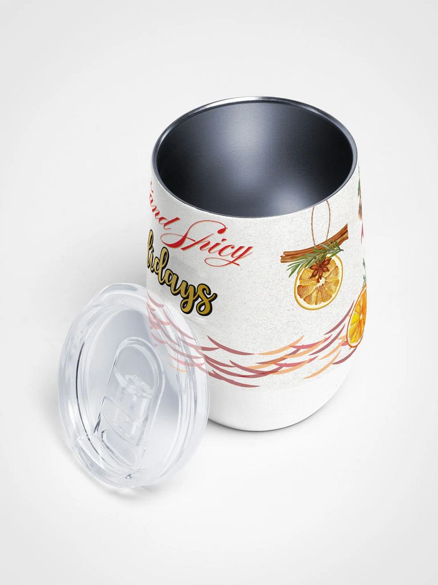 Spicy Holiday Vibes Wine Tumbler gift for moms dads friends colleagues product image (3)