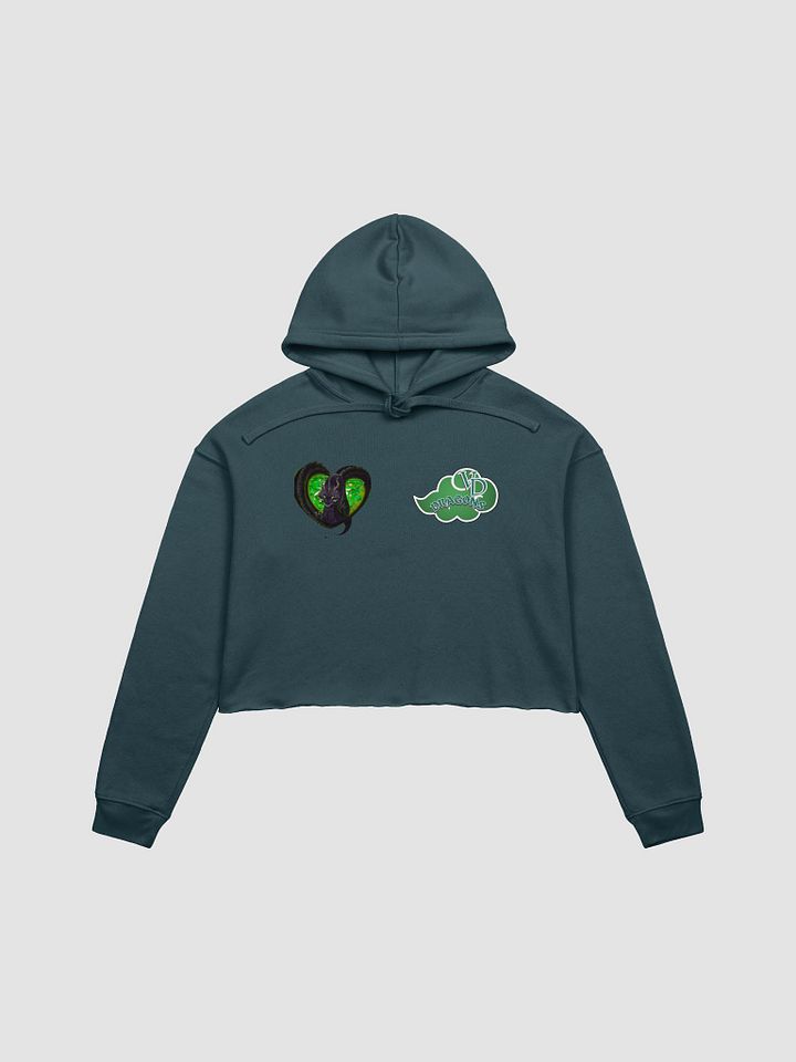 THE GREEN RAIN CLOUD HEARTED crop top hoodie product image (4)