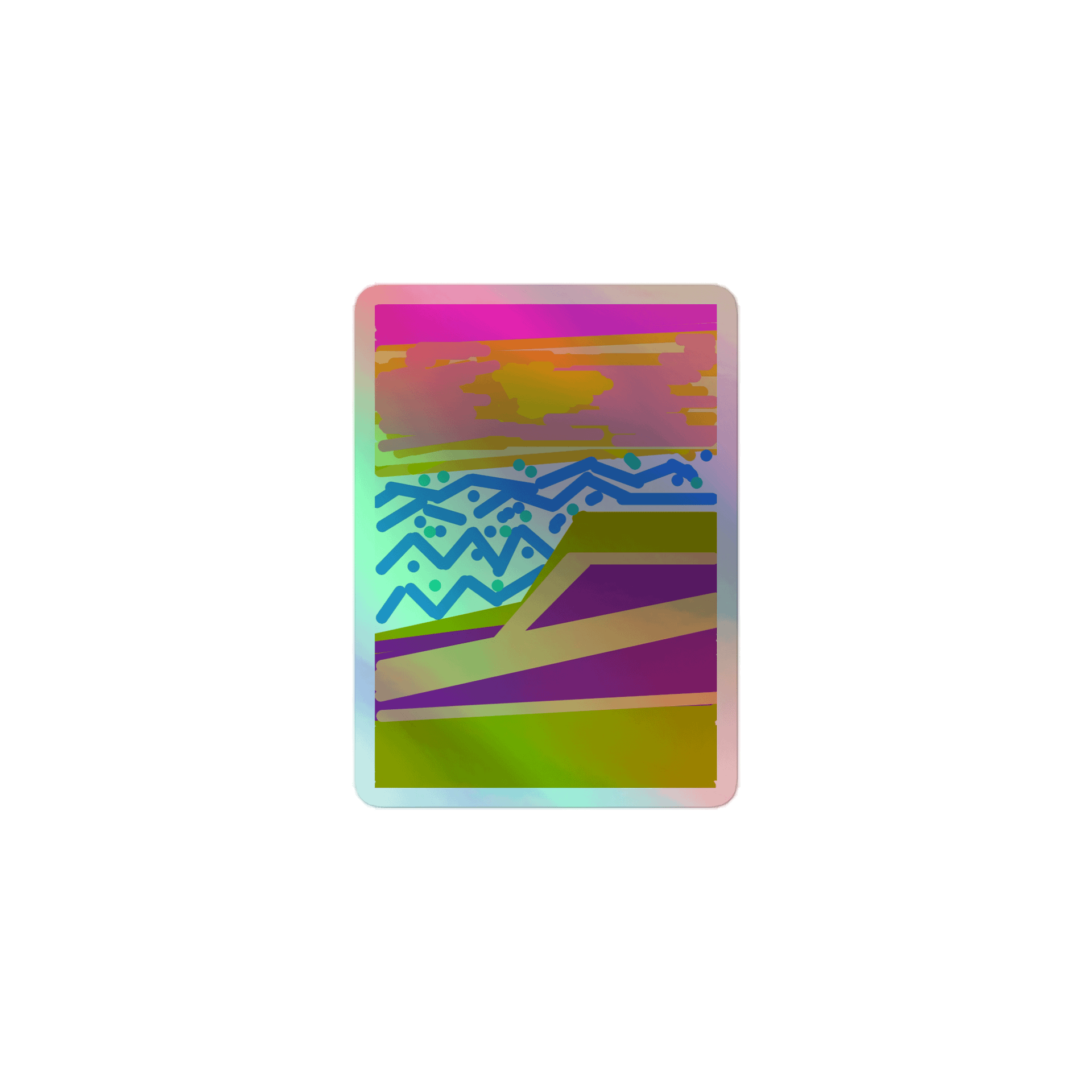 Sunset Waves Holographic Sticker Sheet product image (1)