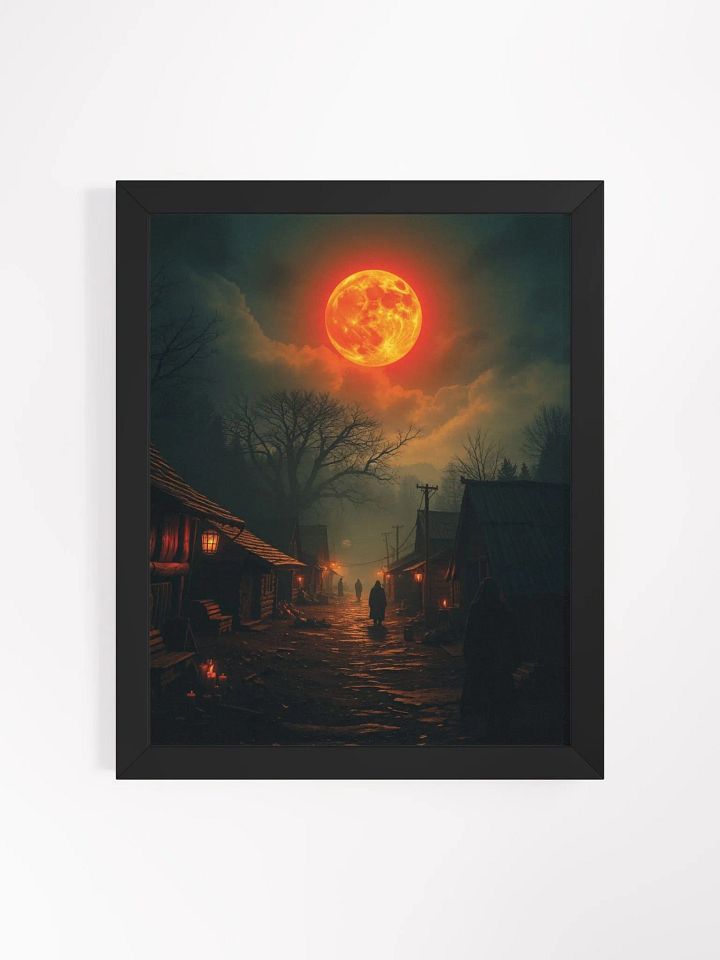 Moonlit Village Night Framed Print product image (3)