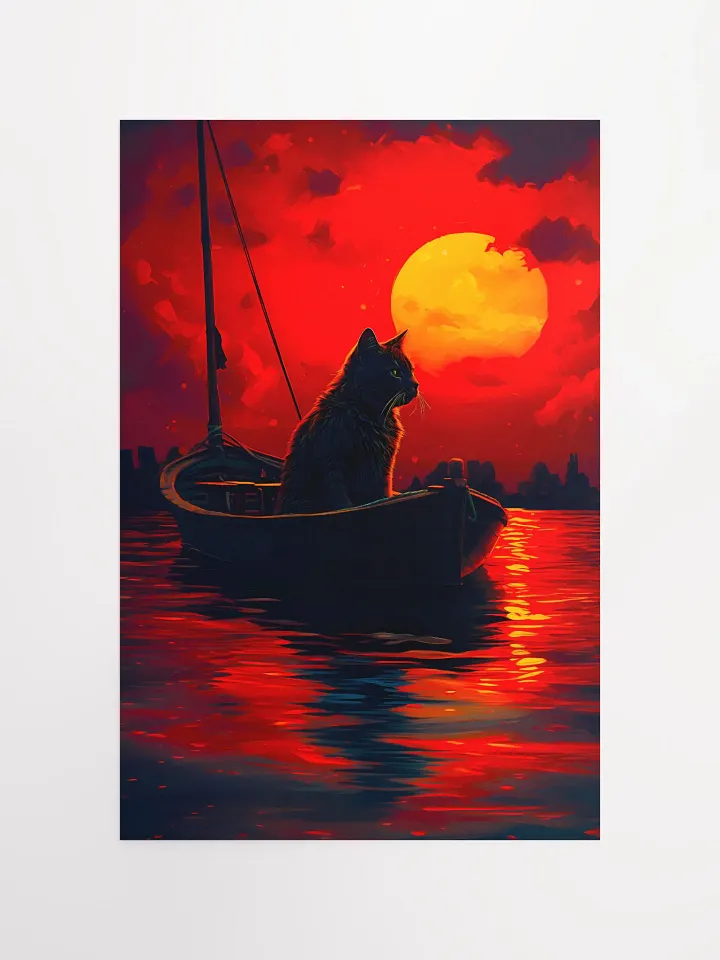 Cat on a Boat Poster product image (2)