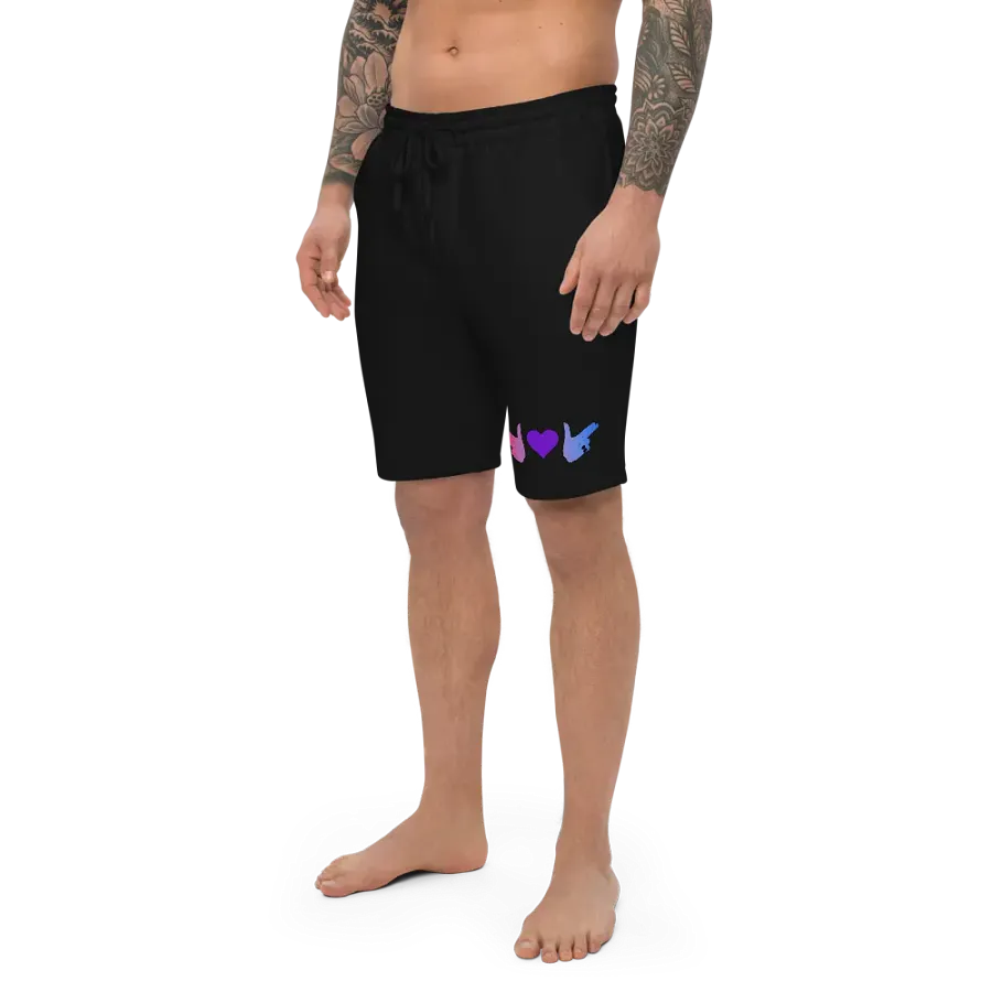 Finger Guns (bi flag) Fleece Shorts product image (2)