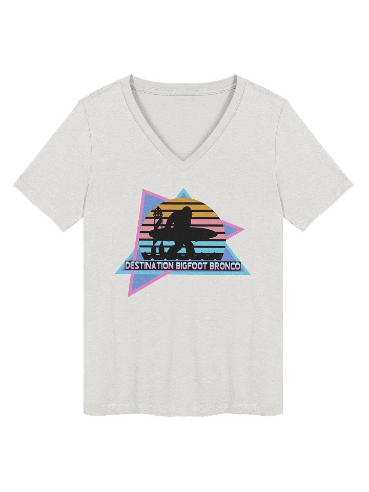 Destination Bigfoot Bronco Retro-Inspired Bella+Canvas Women's Relaxed V-Neck T-Shirt (Multiple Colors Available) product image (78)