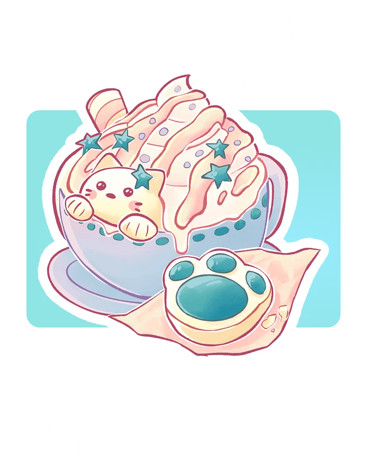 Kitten Latte Sticker product image (1)