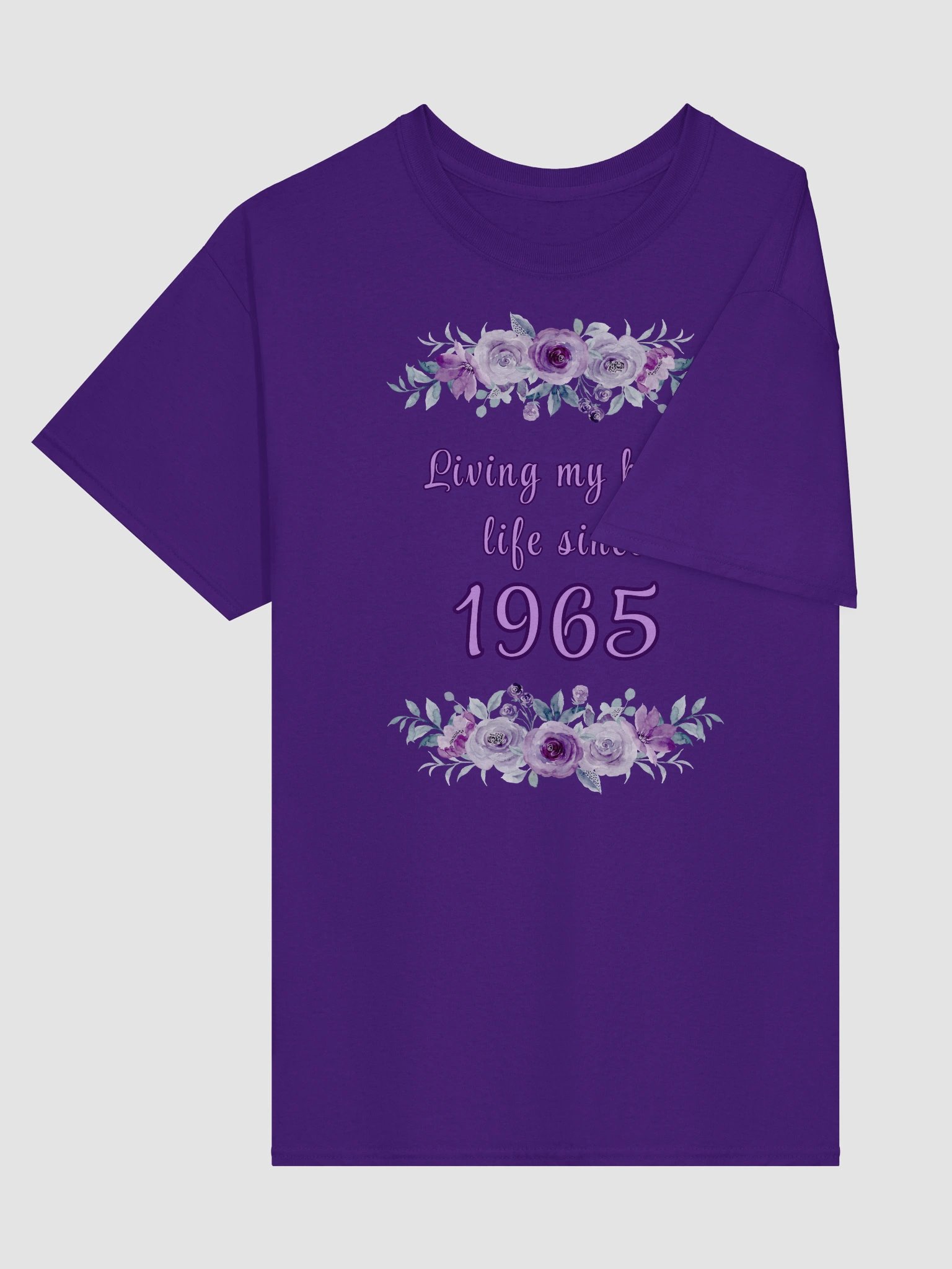 Floral Best Life since 1965 heavy weight Tee product image (28)