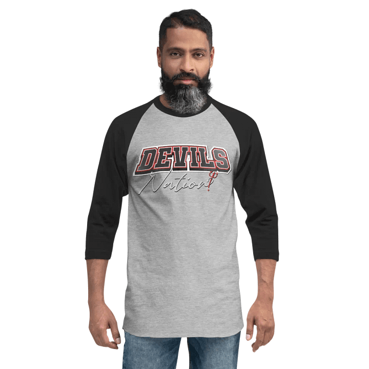 Devils Nation Varsity - 3/4 Sleeve Baseball Tee product image (7)