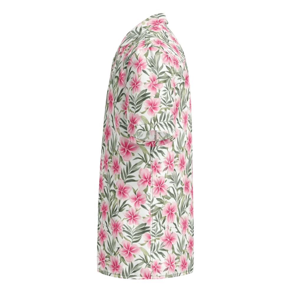 Floral Pattern Oleander Flowers Hawaiian Shirt product image (3)