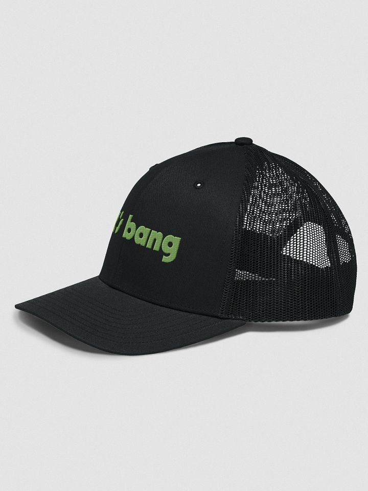 let's bang. black/green, trucker hat product image (2)