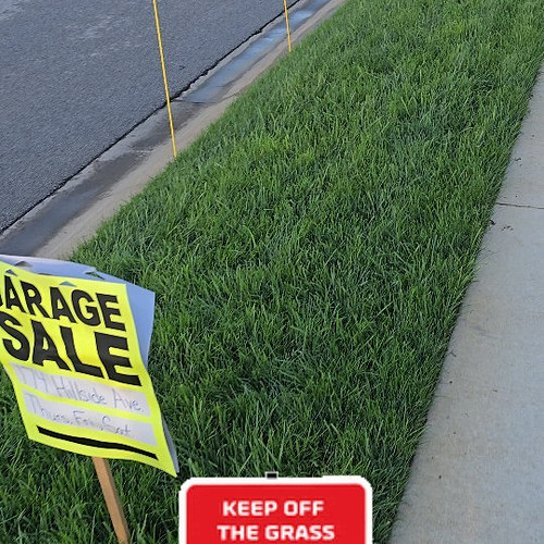 Garage sale season means time to take extra precautions for the lawn! My wife thinks I'm crazy, comment below if you agree wi...