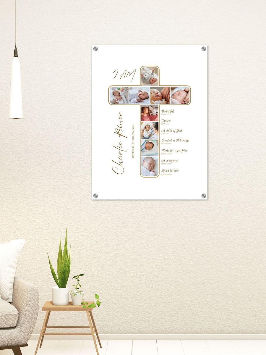 Crucifix Photo Collage Baptism Canva Template product image (8)