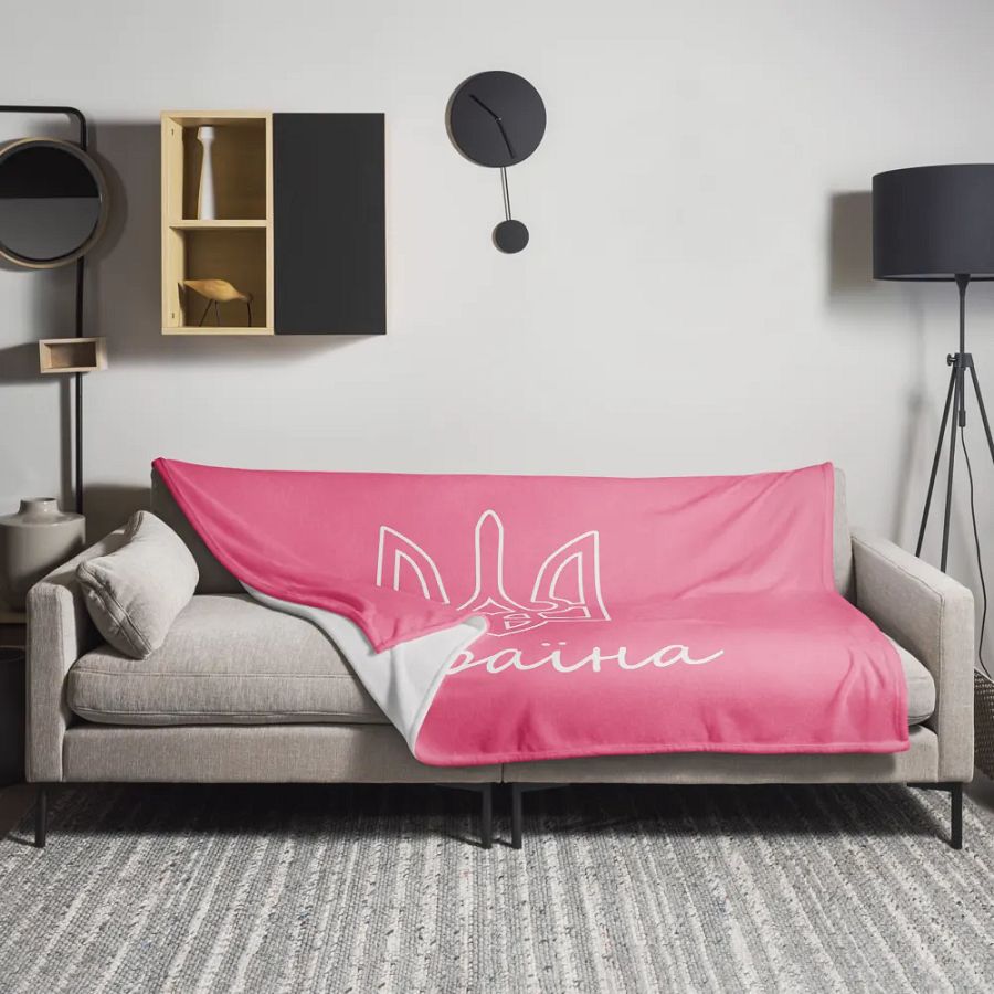 Ukraine - Pink & White - Throw Blanket product image (11)