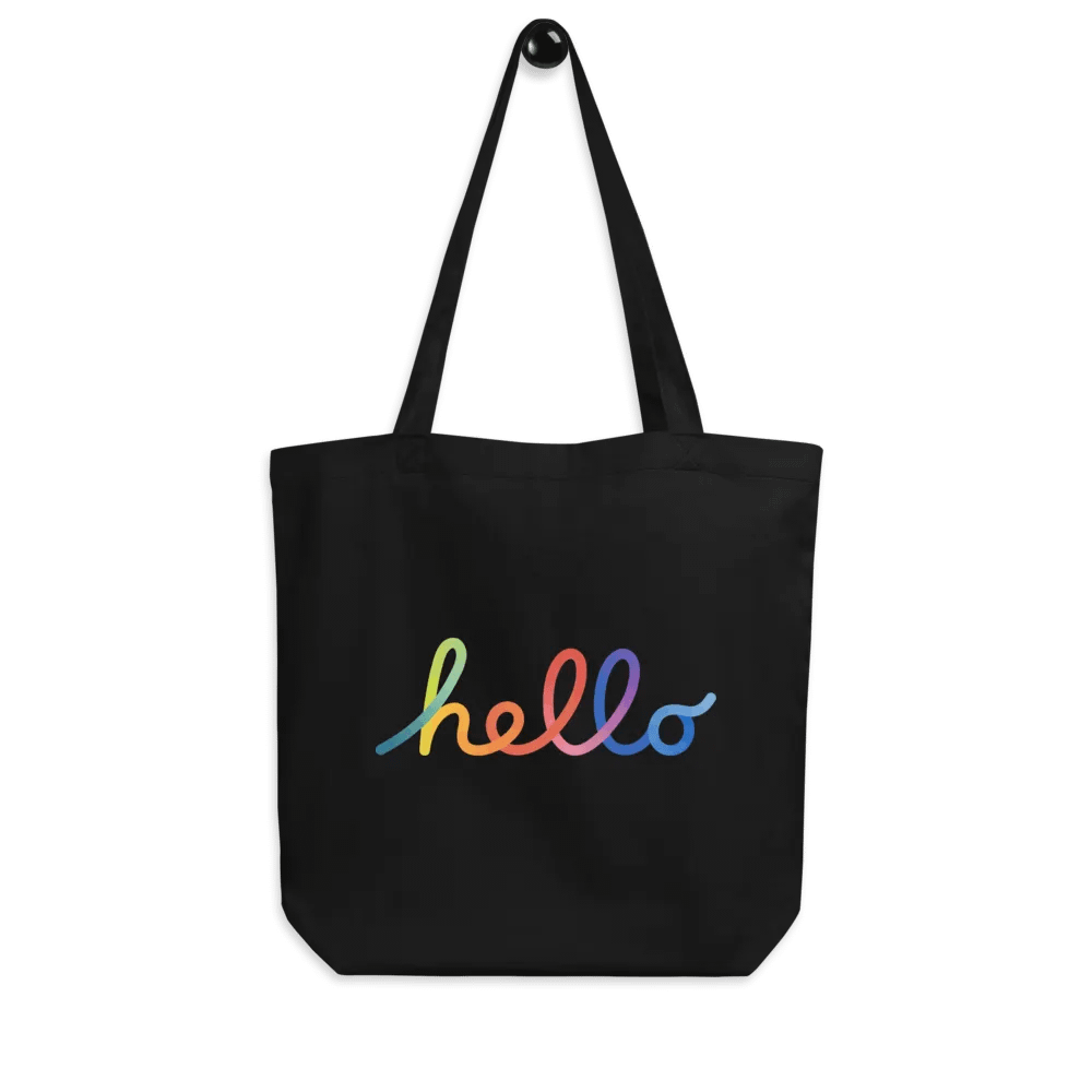 Apple Rainbow Hello Eco Tote product image (8)