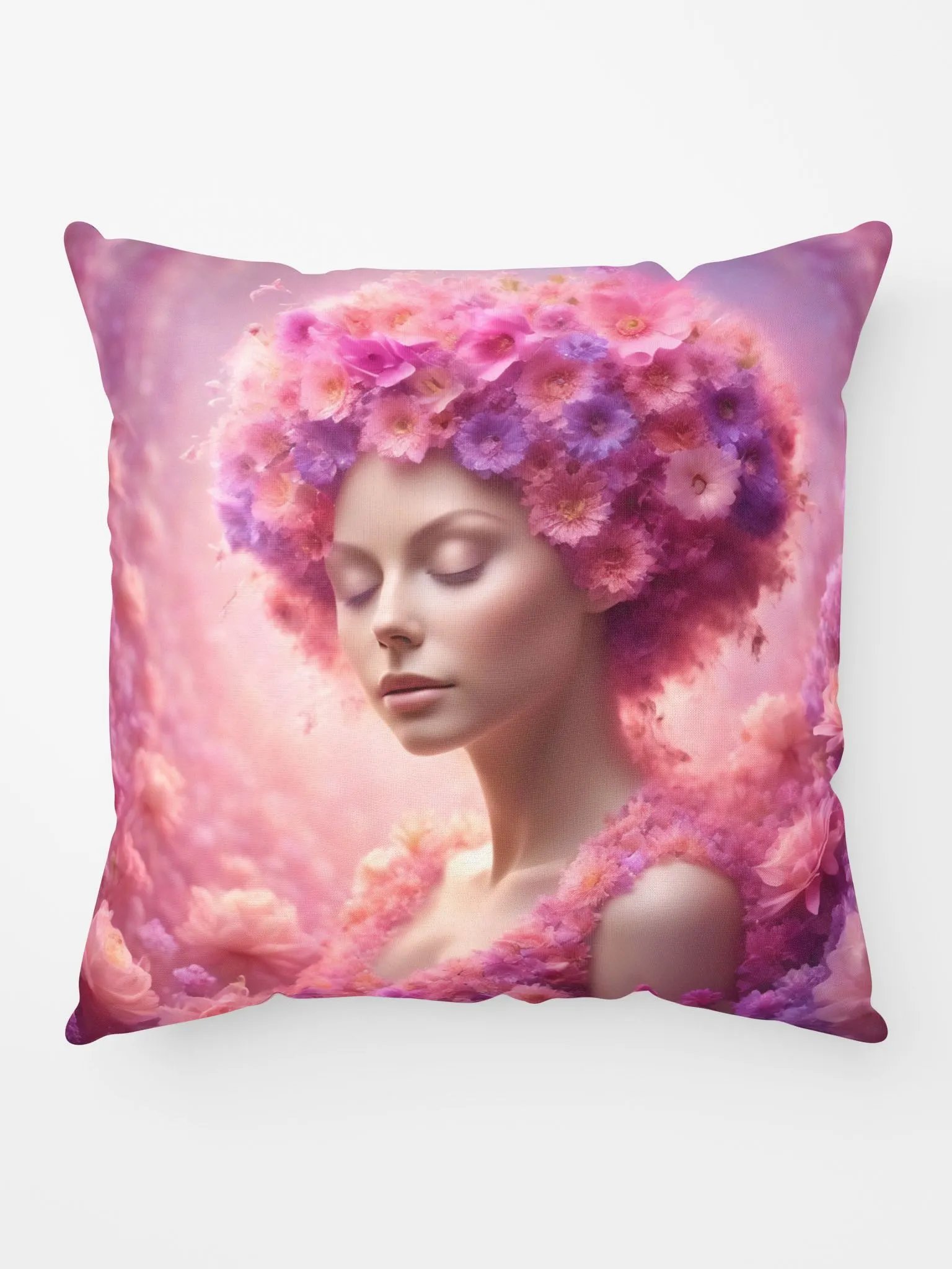 Pink Flower Girl Pillow product image (3)
