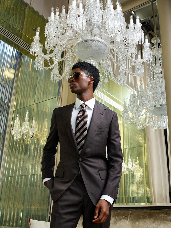 MEN'S CHOCOLATE BROWN HERRINGBONE SUIT product image (1)