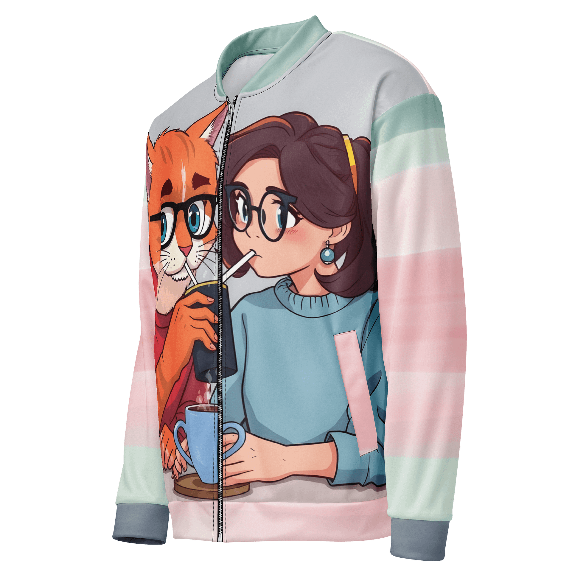 Bomber Jacket-Purrfectly Brewed for Two product image (3)