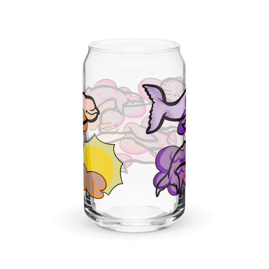 sunset beluga whales can-shaped glass product image (8)