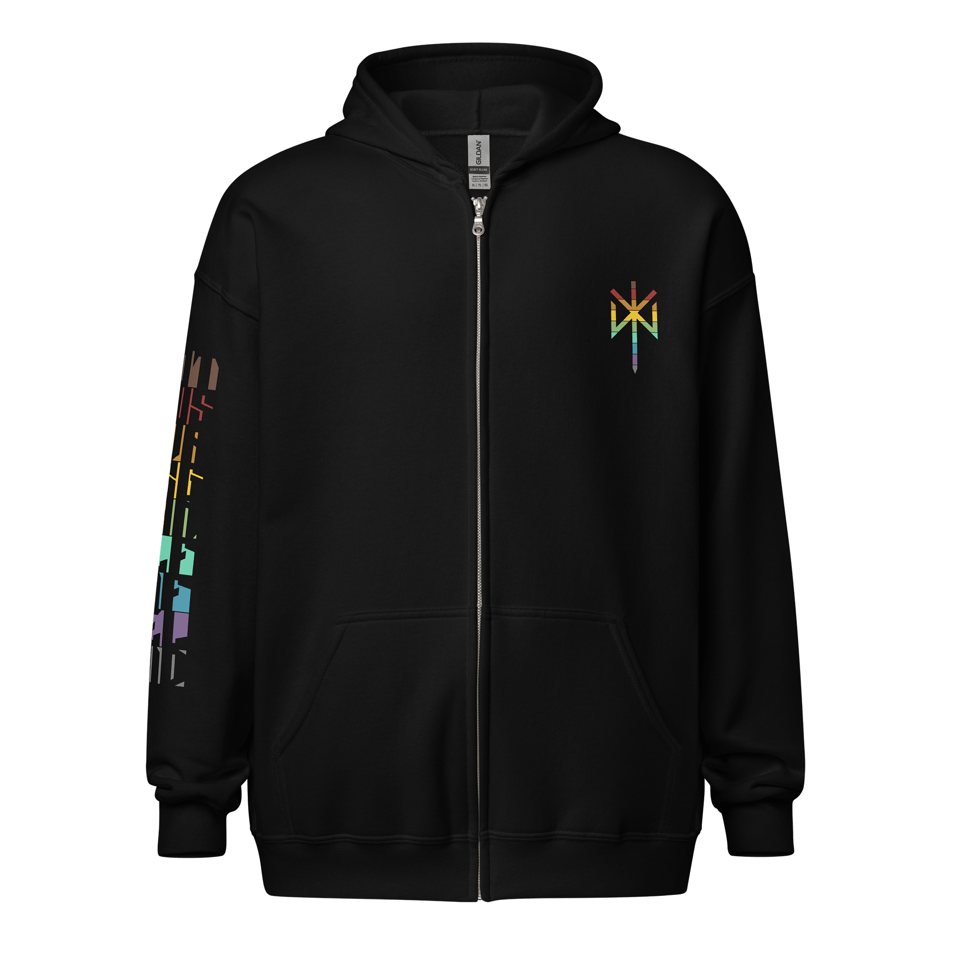 YGGY x BIFROST BIND RUNE 3X PRINT UNISEX ZIP HOODIE product image (1)