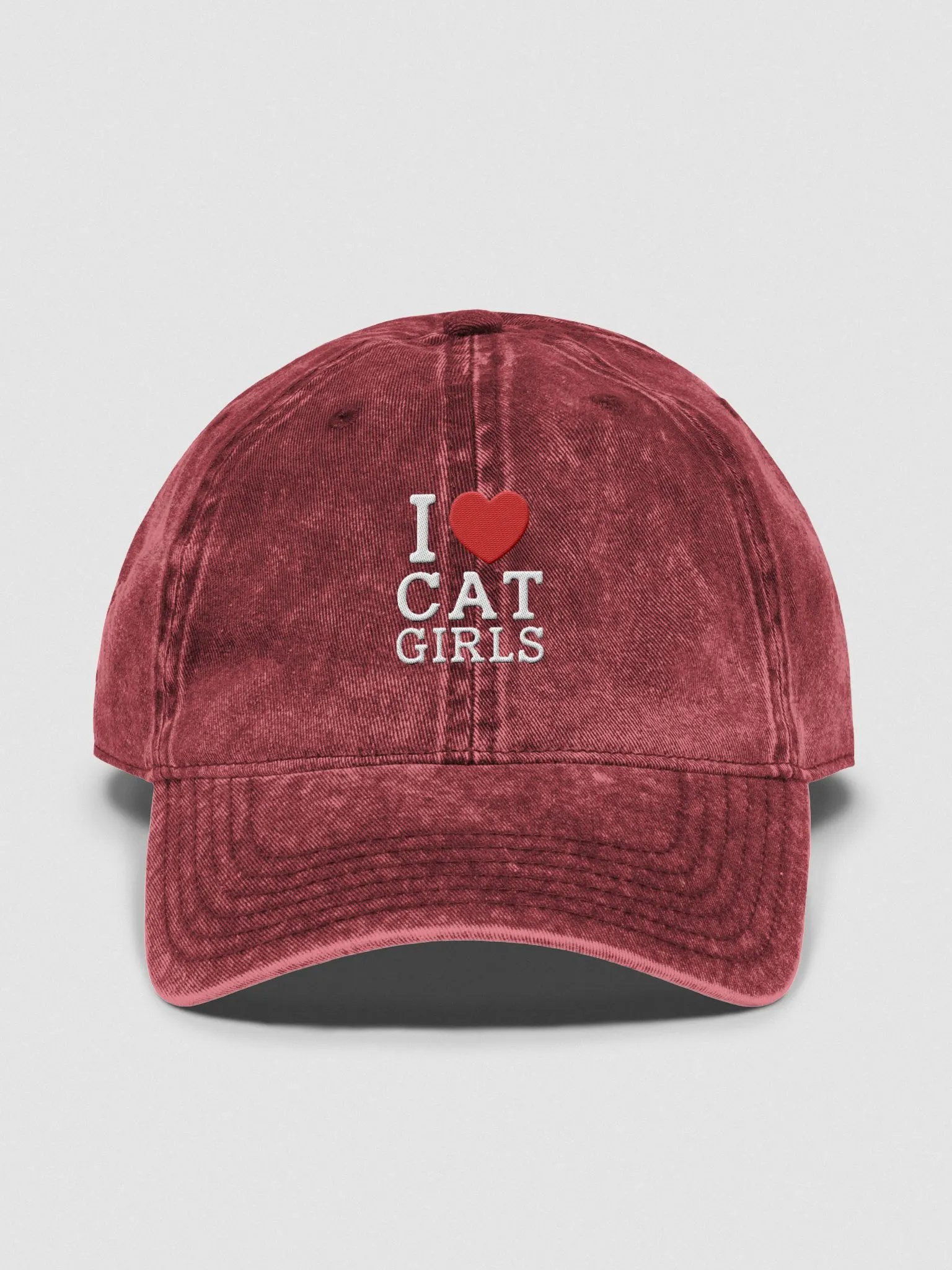 I Heart Cat Girls Hat (Embroidered) product image (1)