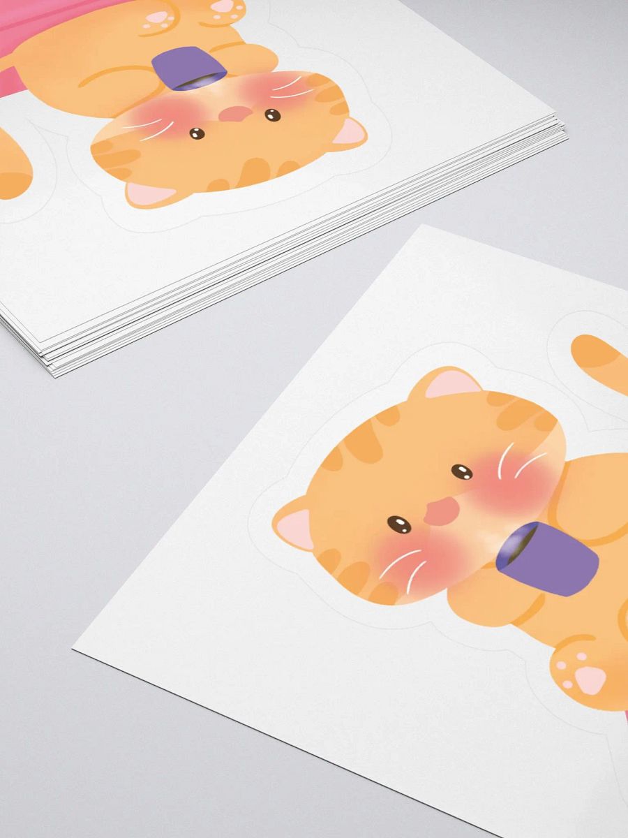 Books, Coffee & Cat Vinyl Sticker product image (4)
