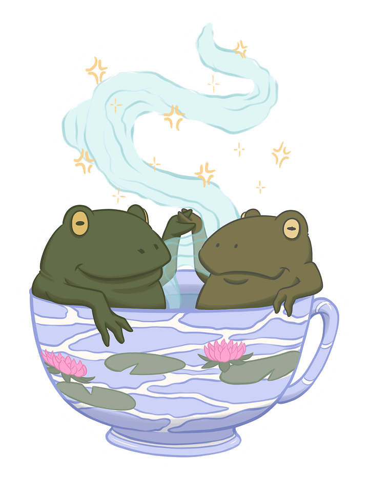 sticker : froge bath product image (1)