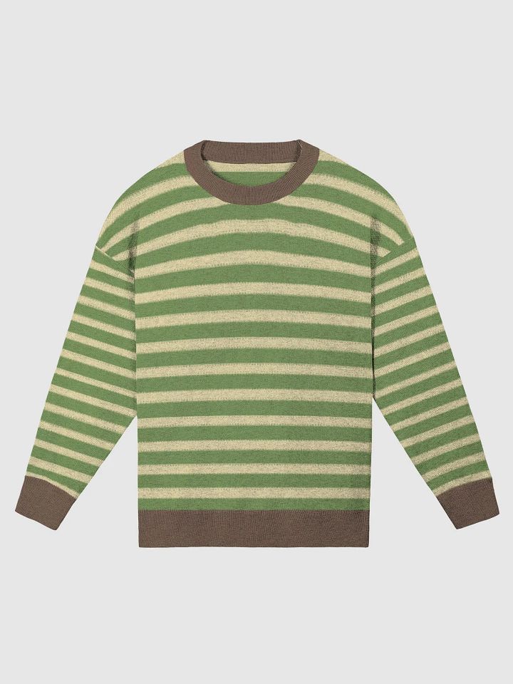Moss Green and Light Yellow Stripes Toffee Brown Sweater product image (3)