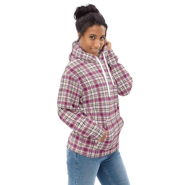 Magenta and Gray Plaid Hoodie product image (1)