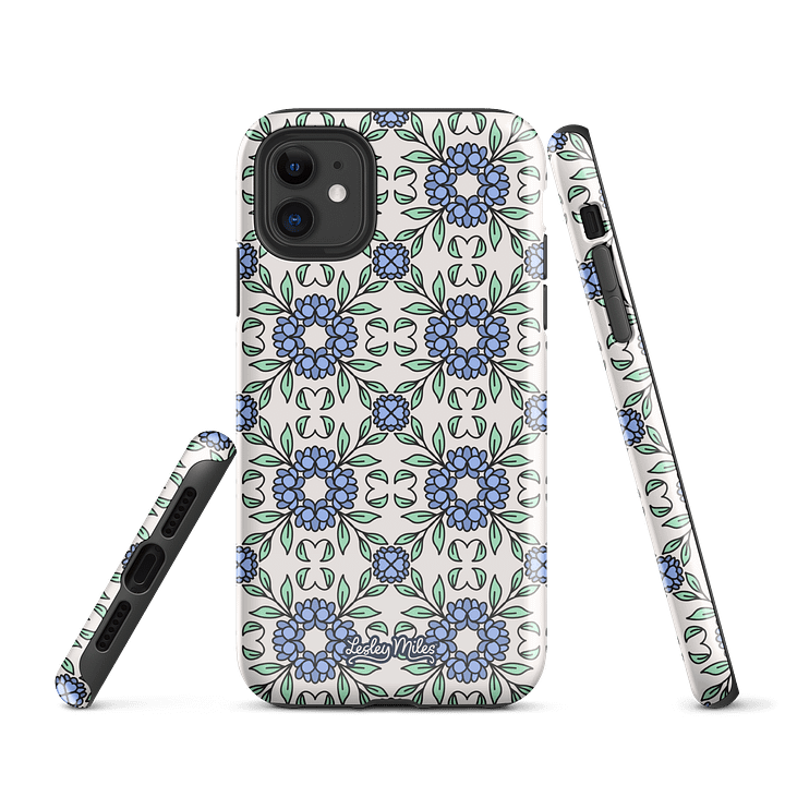 May Blue Floral iPhone® Tough Case product image (1)