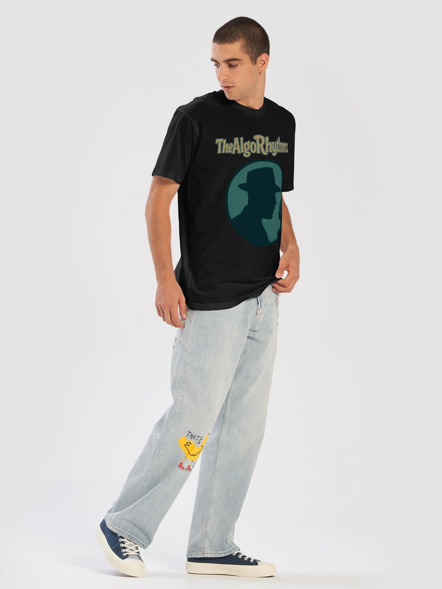 The AlgoRhythmz Official Logo Tee - 3 (Teal/Yellow) product image (5)