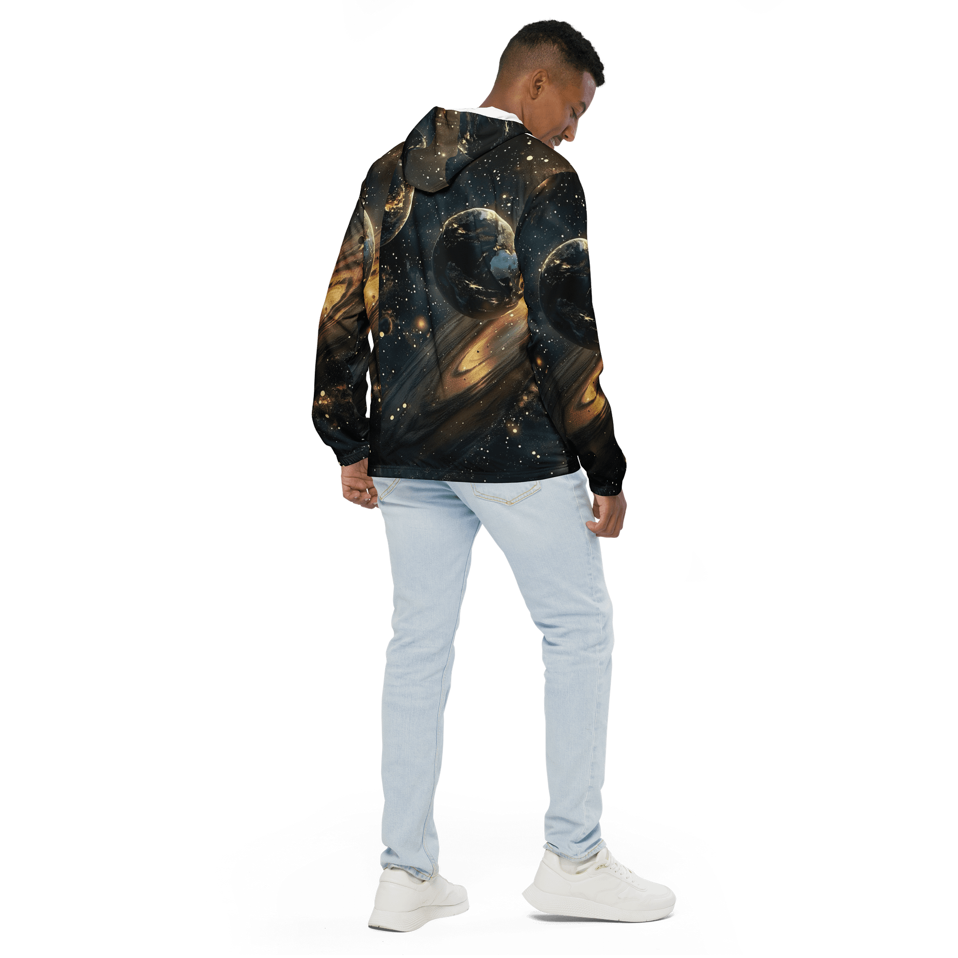 Cosmic Galaxy Planets Print Windbreaker product image (2)