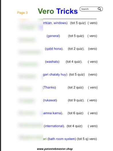 Patente B Tricks Book in Urdu PDF Book - Download Guess Book - Trucchi Patente B libro Urdu product image (2)