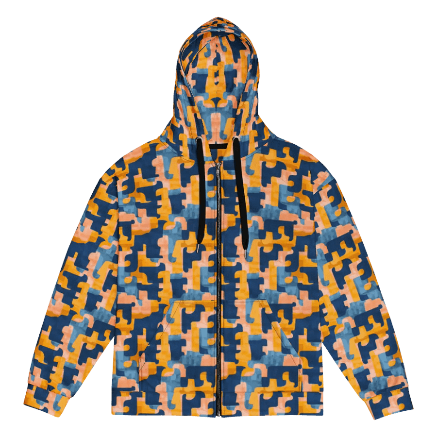 Flowing Shapes | Recycled Unisex ZIP Hoodie product image (3)