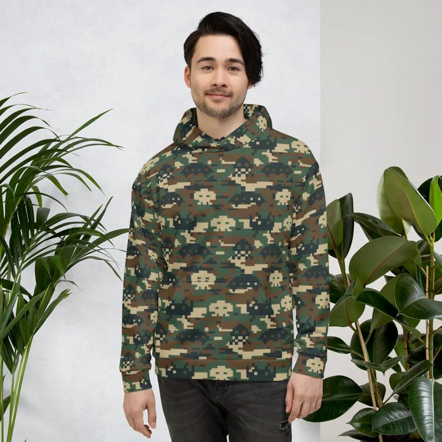 Space Invaders Camo Unisex Hoodie (Primal) product image (4)