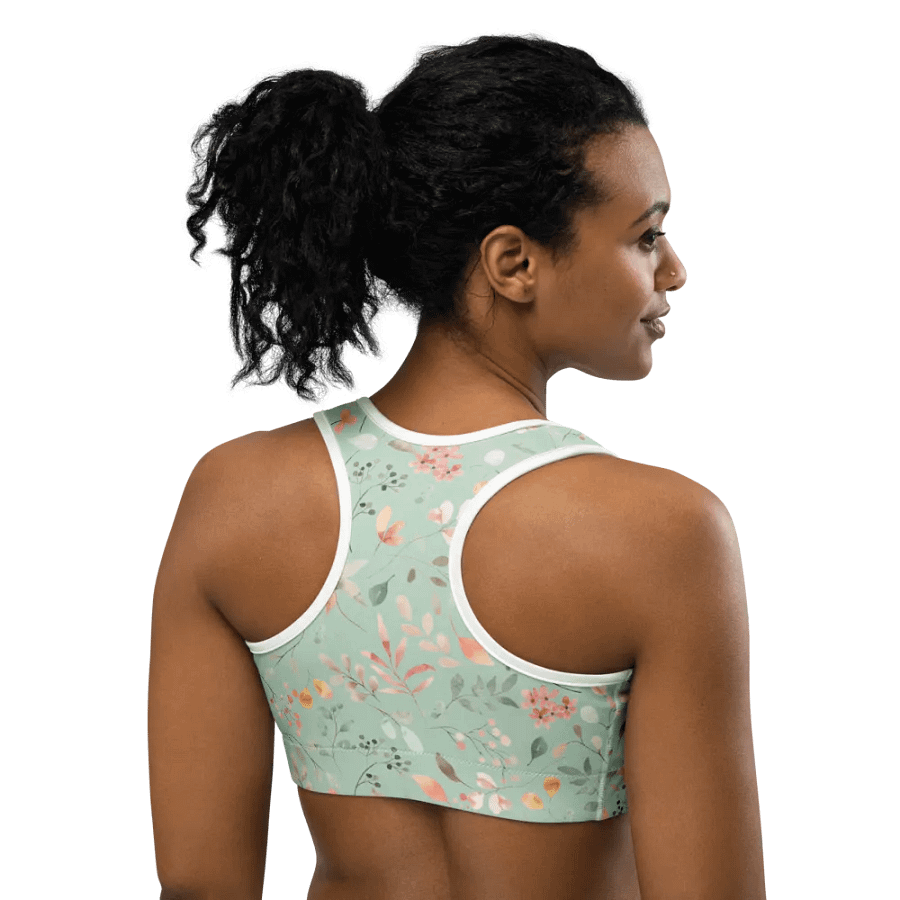 Floral Bliss All-Over Print Sports Bra product image (4)