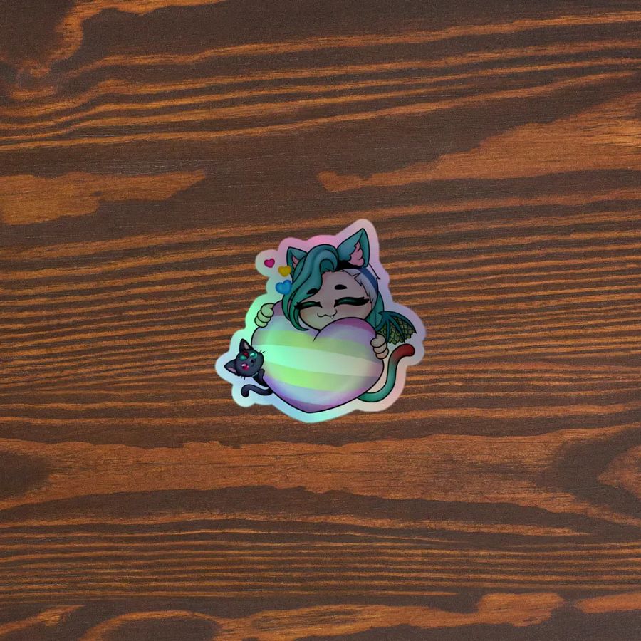 Jemini and Morderin Prideful Purr Holo Sticker product image (5)