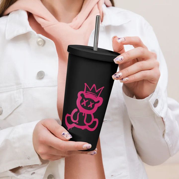 Pixiecup Royal PixieBear with Straw (Pink) - Limited Edition product image (1)