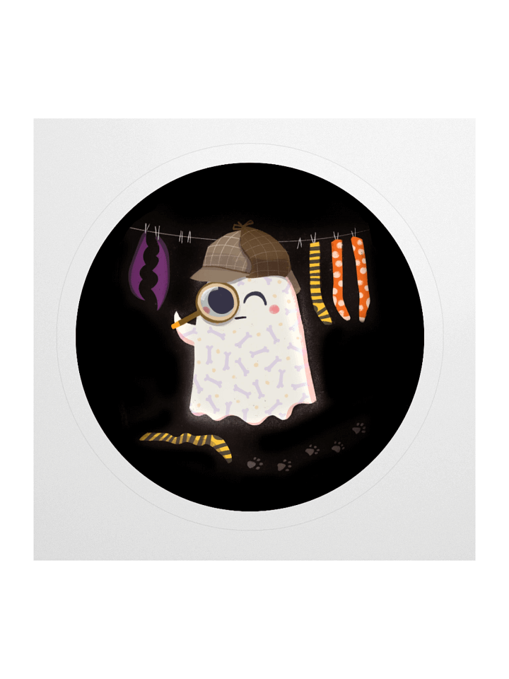 Little Ghost - Sherlock Bones - Vinyl Sticker product image (2)