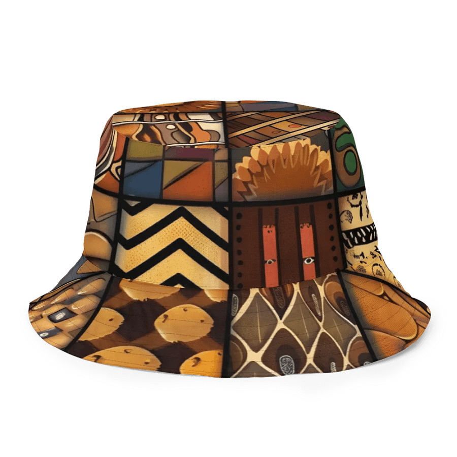 African Kinetic Kaleidoscope: Reversible Bucket Hat product image (4)